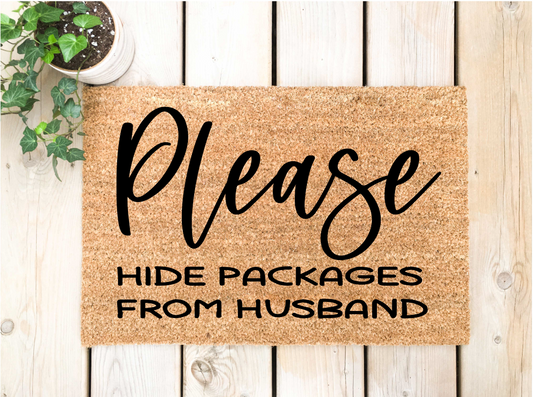 Please Hide Packages From Husband Doormat