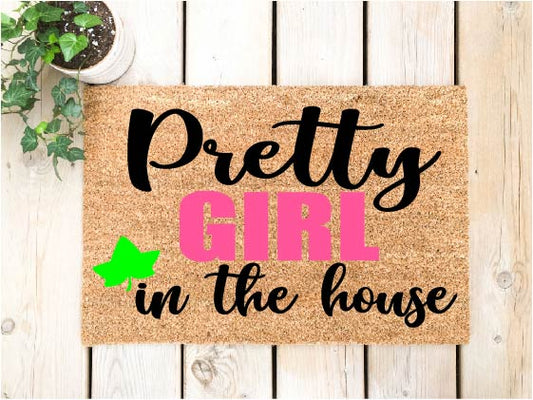 Greek Pretty girl in the house Doormat