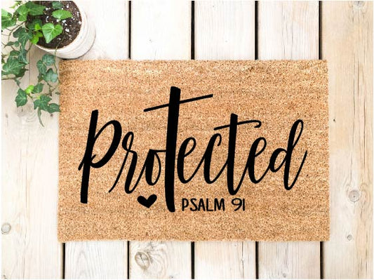 Protected Psalm 91 Doormat