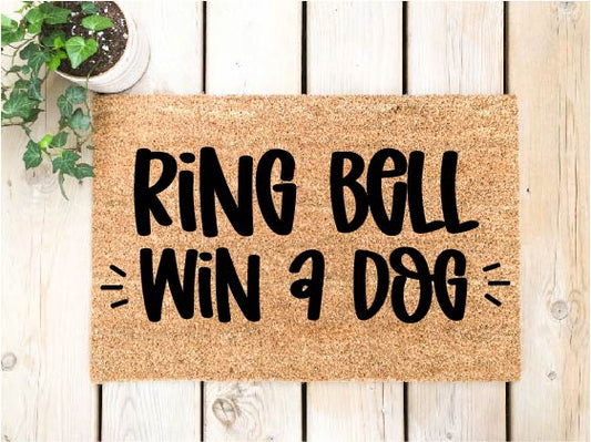 Ring Bell Win A Dog  Doormat