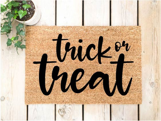 Seasonal Trick or Treat Doormat