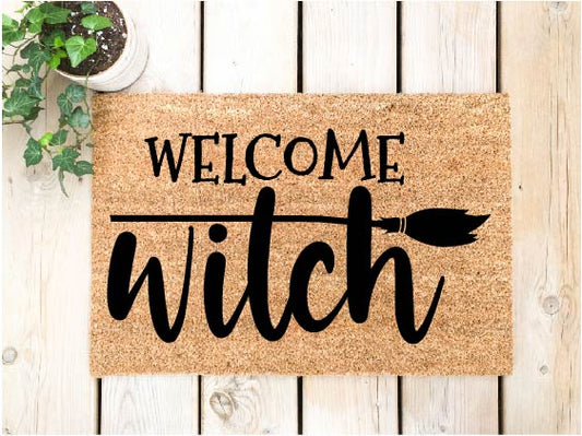 Seasonal Welcome Witch Doormat